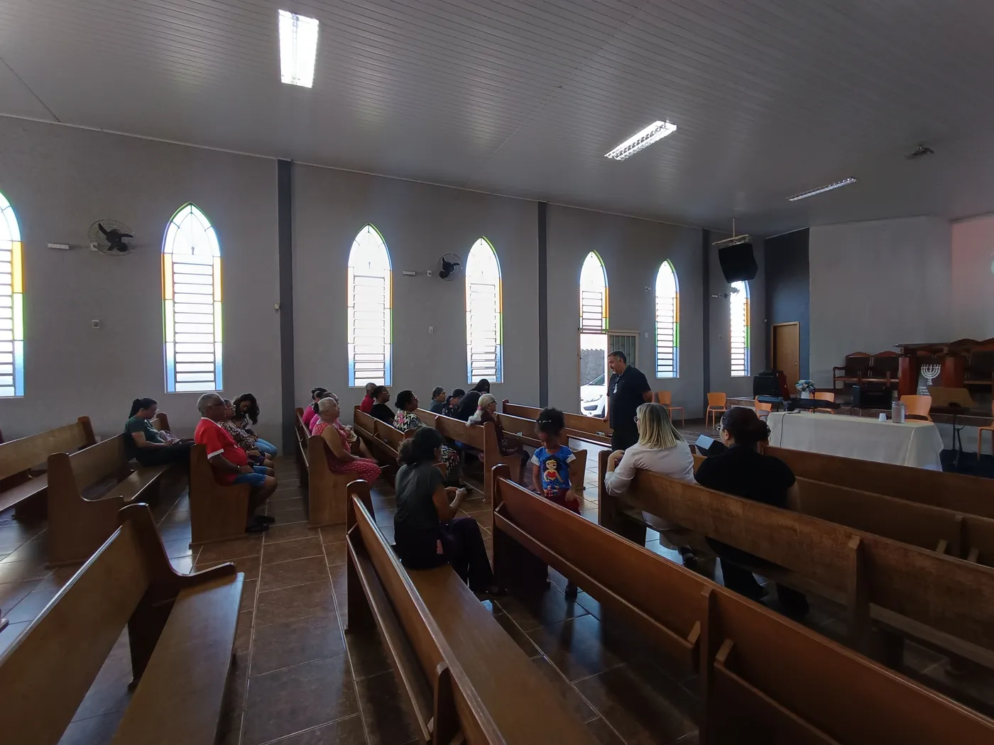 Ação na igreja do Pastor Jonas
